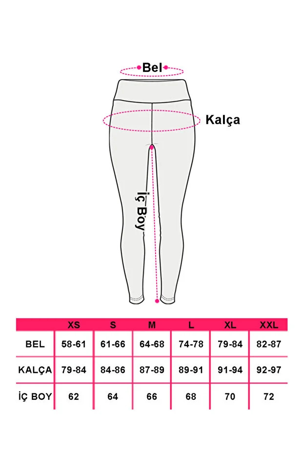 Kadın Düz Beyaz Uzun Tayt Model No: 050