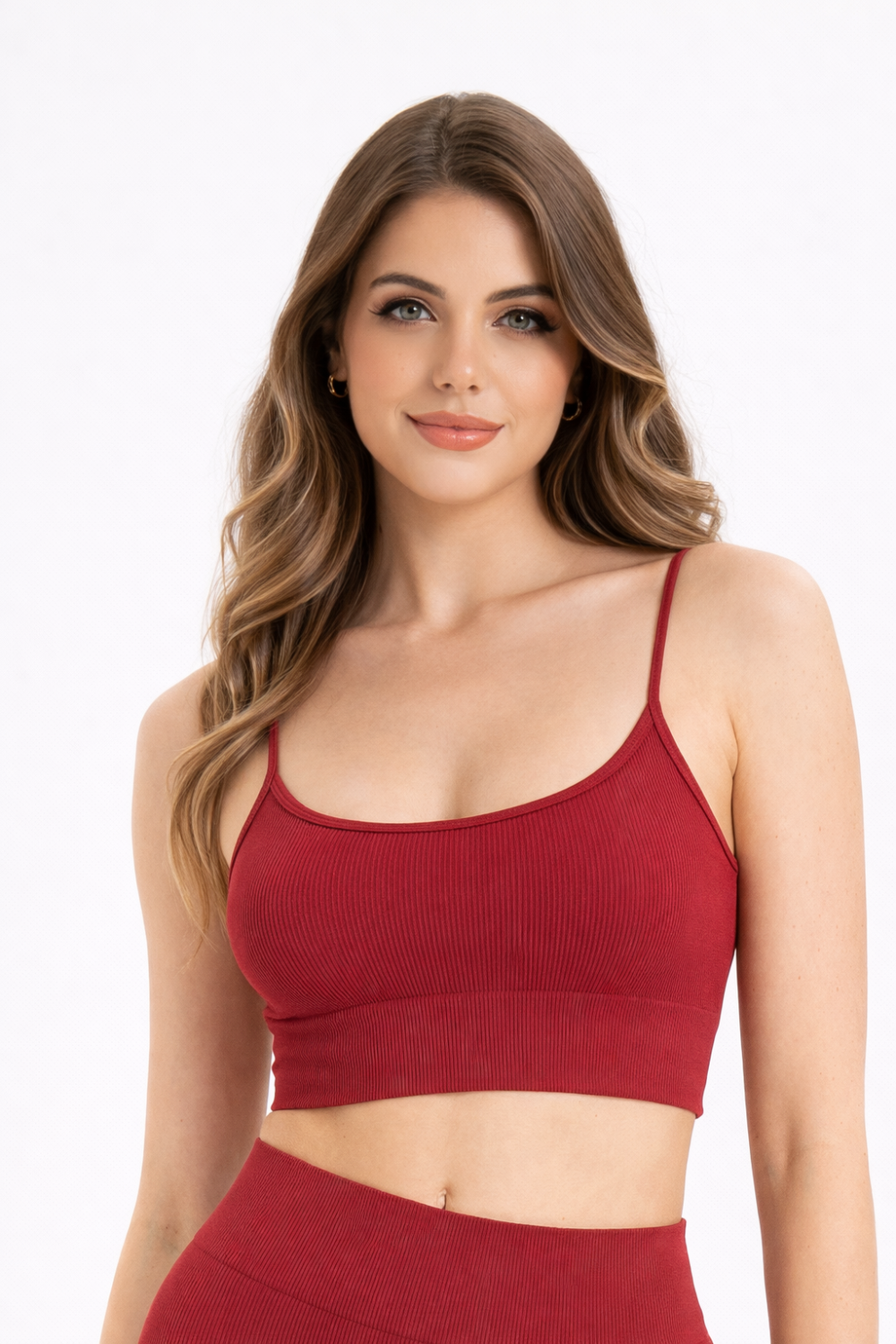 Seamless Toparlayıcı İp Askılı Büstiyer Kırmızı