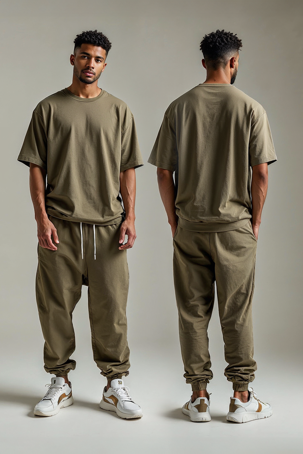 Erkek Düz Haki Eşofman Altı Model No : 001