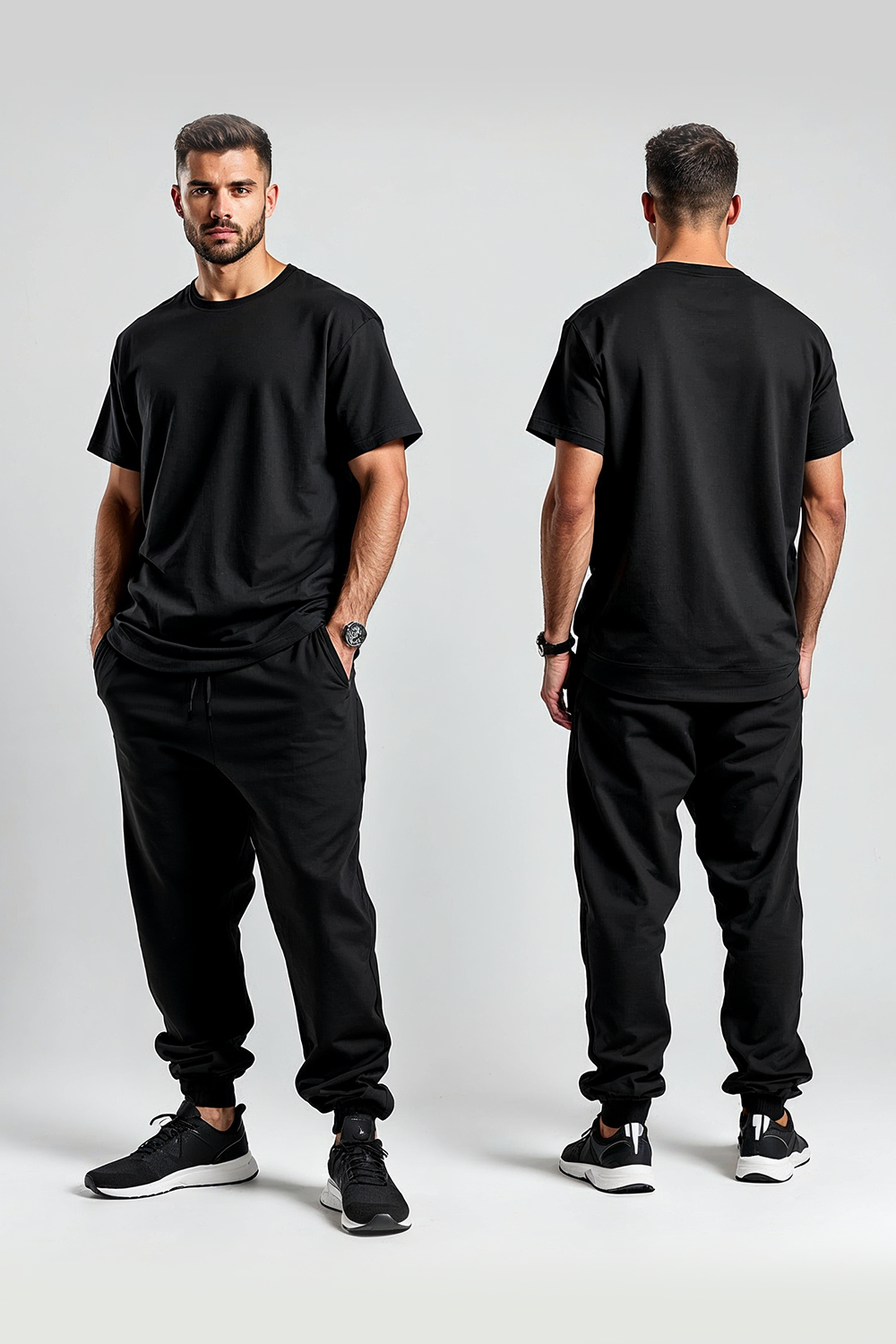 Erkek Düz Siyah Eşofman Altı Model No : 001