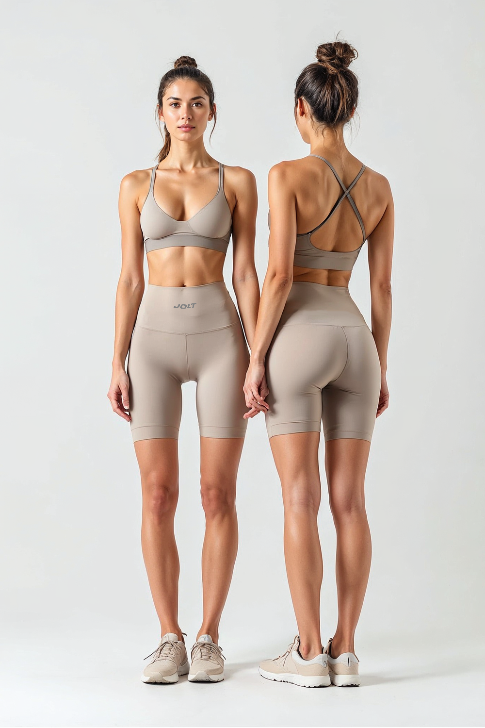 Kadın Düz Bej Kısa Tayt Model No : 001