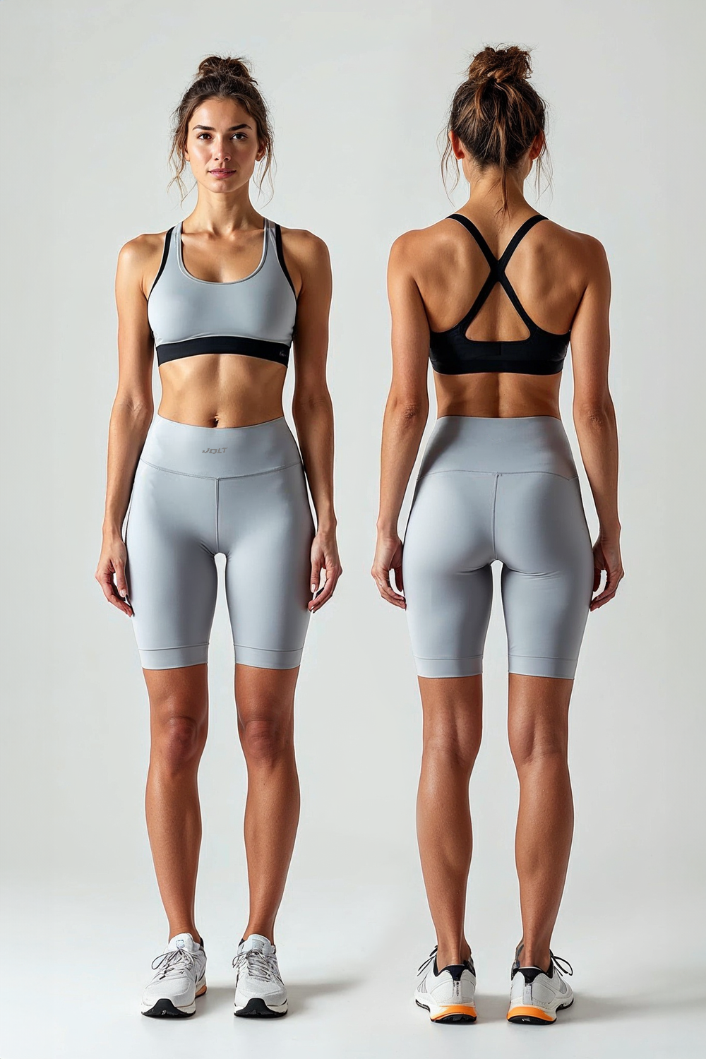 Kadın Düz Gri Kısa Tayt Model No : 001