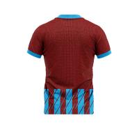 Bordo Mavi V Yaka Çapraz Çizgili Çubuklu Taraftar Forması