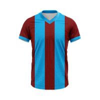Bordo Mavi V Yaka Çubuklu Taraftar Forması