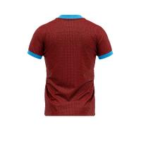 Bordo Mavi V Yaka Kesik Çubuklu Taraftar Forması