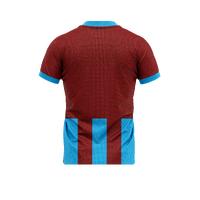 Bordo Mavi V Yaka Klasik Çubuklu Taraftar Forması