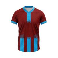 Bordo Mavi V Yaka Tasarım Taraftar Forması