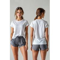 Kadın Basic Düz Beyaz T-Shirt Model No : 001