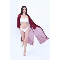 Kadın Bordo Renkli Kimono Model No : 001