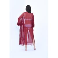 Kadın Bordo Renkli Kimono Model No : 001