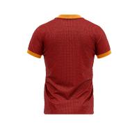 Sarı Kırmızı V Yaka Çapraz Çubuklu Taraftar Forması