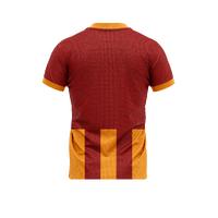 Sarı Kırmızı V Yaka Klasik Çubuklu Taraftar Forması